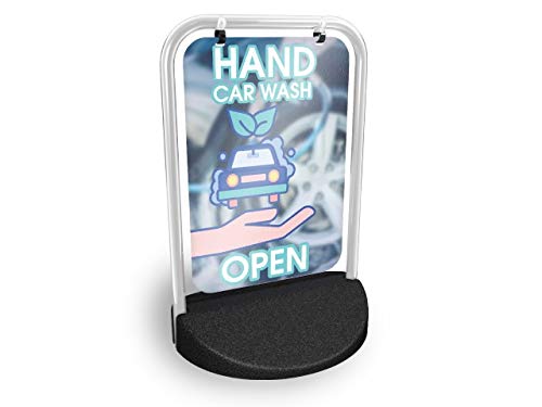 Hand Car Wash Eco Swinger Pavement Sign MEGA Listing Outdoor Street Advertising Display…