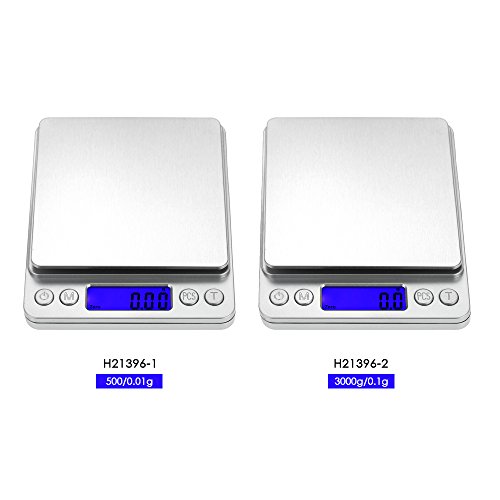KKmoon 3000g / 0,1g Balança de cozinha precisa Balança de joias de alta precisão Mini balança de ali