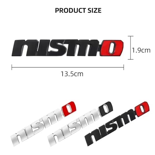 SDUEYZS 3D Metal Titanium Emblems Car Body Chrome Decal Badge Sticker for Nissan NISMO,A