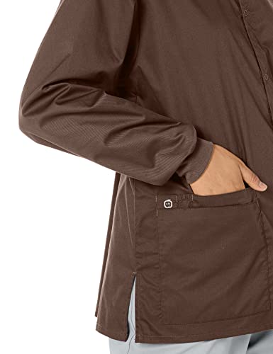Wonderwink Womens Snap Front Medical Scrubs Jacket, Chocolate, Large Us #TOP2