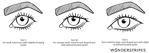 Wonderstripes-Eyelids-Lift-Droopy-Sagging-Eye-Upper-Eye-Lifter-Tape-Instant-Hooded-Eye-Lid-Stripes-Size-Medium-64-stripes-102 Wonderstripes Eyelid Tape for Hooded Eyes Invisible | Eye Lid Lifter Strips | Droopy Eye Lift | Multiple Sizes Silicone Tape for All Eye Shapes | Easy to Apply (Medium)