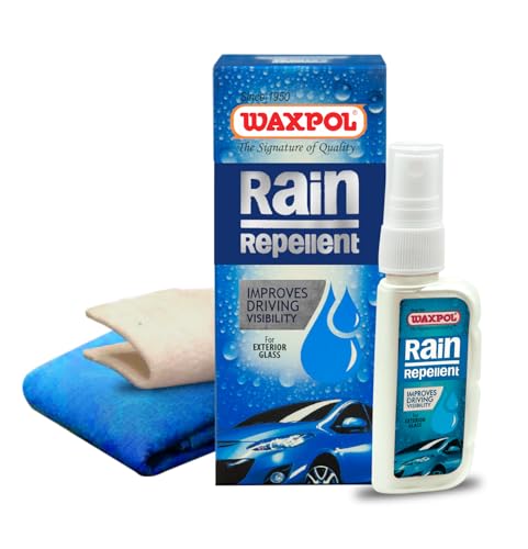 Waxpol Rain Repellent 45 ML (with Applicator & Special Cloth for Glass)