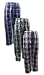 American Active Men's 3 Pack Cotton Lounge Sleep Pajama Drawstring Pants (Medium / 32-34, 3 Pack - Assorted Brilliant Plaids)
