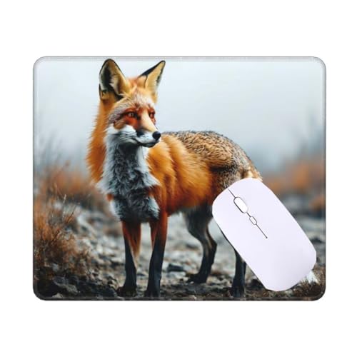 Tinnoon Alfombrilla de Ratón 22 x 18 cm Alfombrilla Ratón Pequeña Alfombrilla de Ratón Zorros Alfombrilla Escritorio, Alfombrilla Gaming Mouse Pad, Adecuado para Ratón de Oficina y para Gaming T-4131