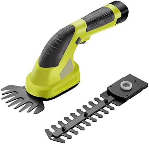 Cordless Grass Shear & Hedge Trimmer, DEWINNER Hand Held Trimmer, Ideal for Shrub, Garden, Grass or Lawn Cultivation, Battery & Charger Included