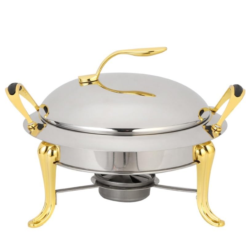 Scaldavivande rotondo in acciaio inossidabile Chafer Roll Top buffet