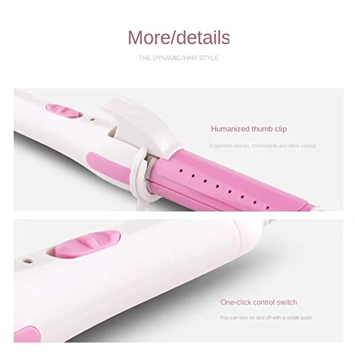 Erwarzy 2-In-1 Curling Wand & Titanium Flat Iron Hair Straightener Adjustable Temp Negative Ion Flat Iron With Titanium Plates 15S Fast Heating,Gift For Girls Women (Pink) #TOP4