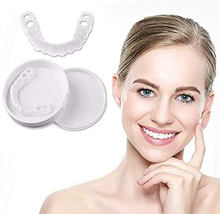 Cosmetic Teeth, Veneers Snap in Teeth - Instant Perfect Smile Clip on Veneers (Work for Top and Bottom) - Perfect Braces to Make White Tooth Beautiful Neat,4 Kit