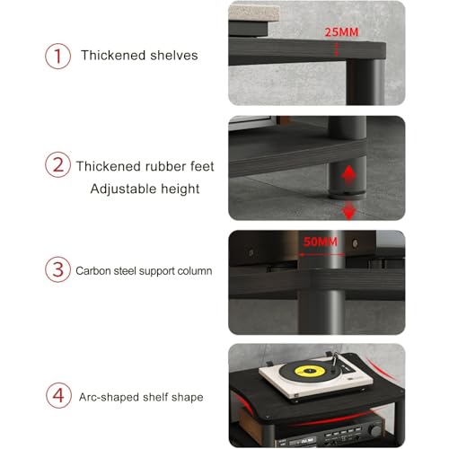 Support multimédia audio vidéo à structure ouverte pour aération Hi-Fi