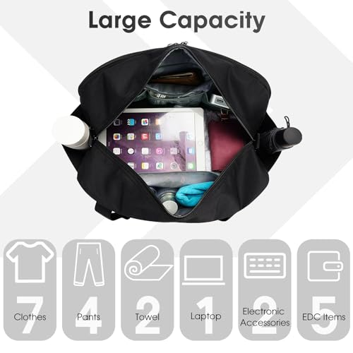 Narwey Carry On Bag Underseat For Airplane With Wet Pocket Spirit Airlines Personal Item Bag 18X14X8 Travel Duffel Bag Small Gym Bag Weekender Overnight For Women And Men thumb #2