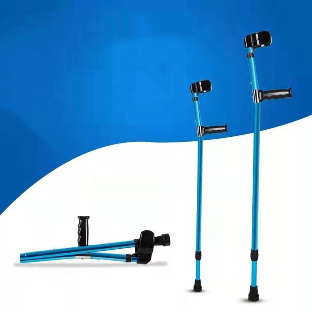 Składana kula, unisex kule przedramienia laska do chodzenia składane kule łokciowe regulowana wysokość ergonomiczny mankiet teleskopowe kule przedramienia lekkie/aluminium (rozmiar: X1)