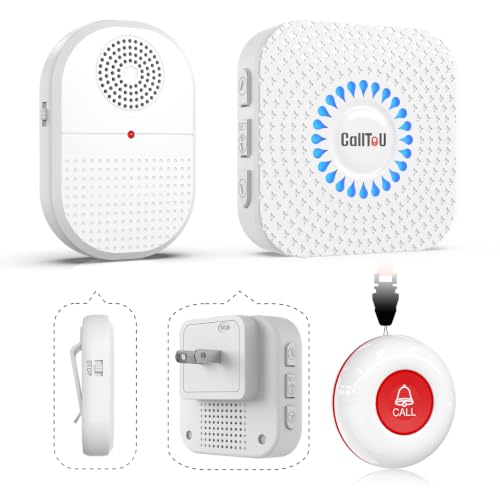 Image of CallToU Caregiver Pager, Wireless Call Buttons, Portable & Plug-in Alerts
