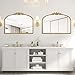 WallBeyond Gold Vintage Mirror for Vanity 32x24 Inch, Gold Antique Mirror with Ornate Frame, Arched Vintage Wall for Bathroom, Living Room, Fireplace, Entryway