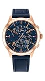 Tommy Hilfiger Herren Analoge Quarzuhr mit Lederarmband 1710475