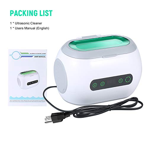 ERYUE Máquina De Limpeza,Limpador Ultrassônico Digital 600Ml Com Função De Desgaseificação De Óculos