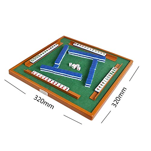 Gazechimp Portable Mini Mah Jong Game Set Traditional Entertainment Board Game Tile Game For Travel Home Party #TOP1