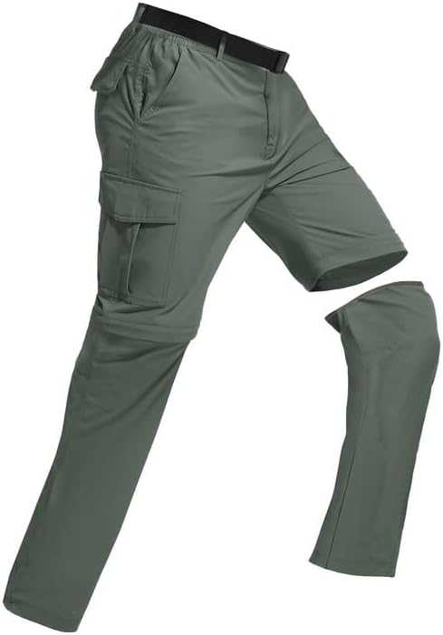 Men's Hiking Pants Detachable Zip Off Lightweight Waterproof Quick Dry Outdoor Fishing Travel Camping