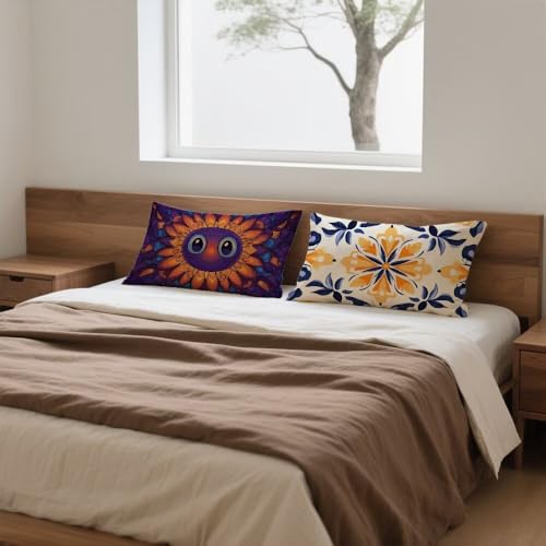 Coussin avec fermeture éclair invisible violet 60x80 : idée cadeau salon - 4