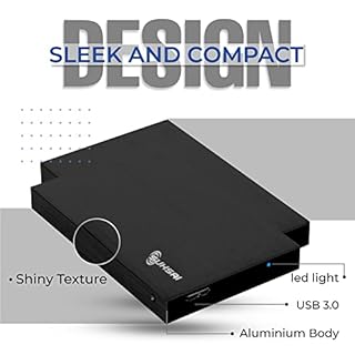 SUHSAI 1TB External Hard Drive USB 3.0 – Portable External HDD for Mac, Laptop, PS5, PC – External Hard Disk Drive for Backup, Photo Storage, Data Transfer, Gaming, Extended Storage – Black