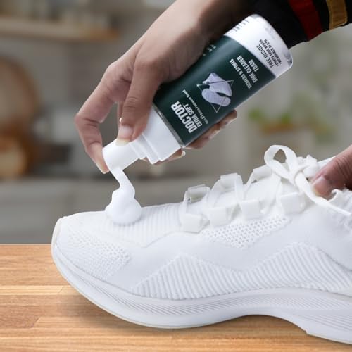 Image of DOCTOR EXTRA SOFT Sports & Sneaker Care Kit | It Includes 150 ml Cleaner, Brush & MicroFiber Cloth| Shoe Foam Quickly Remove Dirt & Stains Shoes Like White /Canvas /Tennis /Trainers /Nubuck /Suede /Loafers