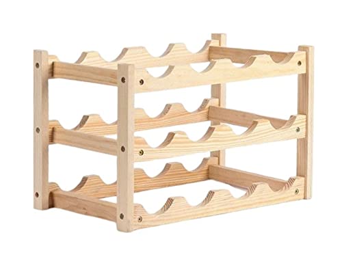 Soporte para botellas 3 capas madera miniatura 1