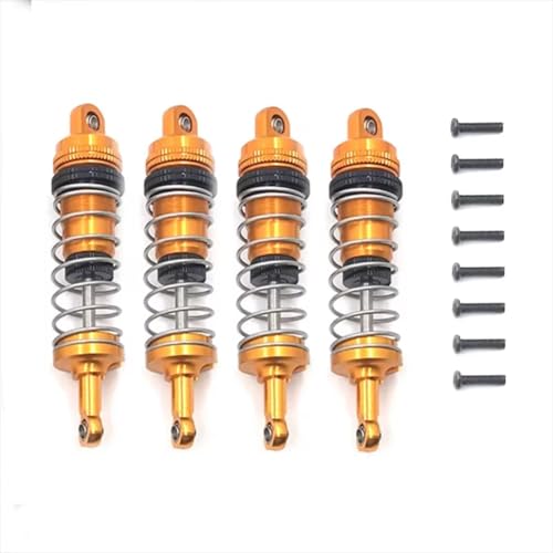 Amortisseur RC Wltoys 124017 en métal jaune pour éviter les casses de suspension