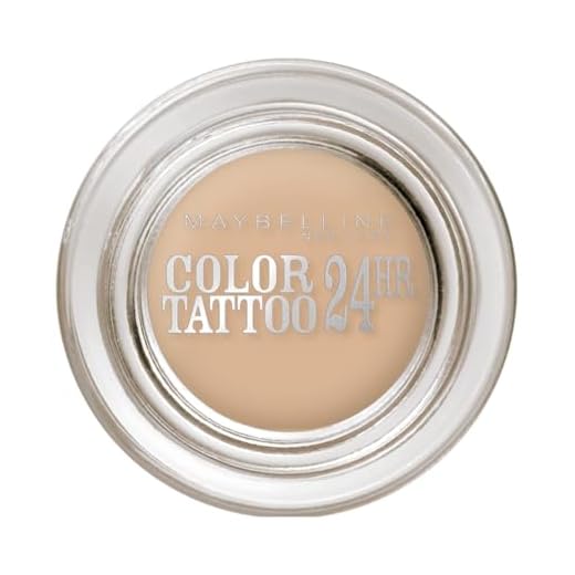 Maybelline New York Ögonskugga Eyestudio Color Tattoo 24 h Creme de Nude 93/Gel Cream Eyeshadow matt, långvarig, 1 x 4 g