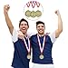 Equsion 36 Pcs Gold Medals for Award MVP Victory Torch Medals with Ribbons Bulk Sports Trophy Basketball Volleyball Soccer Champion Most Valuable Player for Team Participation Winner Prizes(MVP)