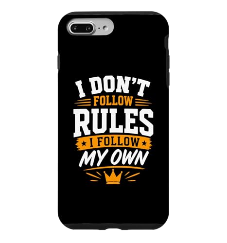 I Follow My Own Rules �ʔ����O���t�B�b�N �X�}�z�P�[�X iPhone 7 Plus/8 Plus �p