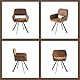 39F FURNITURE DREAM Empfang Stuhl, Wildleder, Braun, Elegantes Design, bemerkenswerter Komfort, Metallgestell, 2 Stück