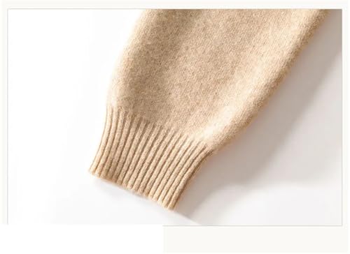 Men's Merino Wool Knit Cardigan Sweater Stand Collar Long Sleeve Zipper Fall Winter Office Outerwear4