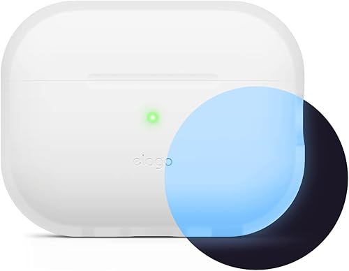 Miniatura 2 de elago Funda compatible con AirPods Pro de 2 generación (2022), funda protectora de silicona compatible con Apple AirPods Pro 2, LED frontal visible,