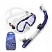 Diveenergy Adult Dry Snorkel Set - Anti-Fogging protection & Tempered Glass - Clear View Scuba Diving Mask & Easy Breathing No Leaks Snorkel + Carry Bag