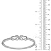 Amazon Essentials Sterling Silver Diamond Double Knot Bangle Bracelet (0.25 cttw, J Color, I3 Clarity) (previously Amazon Collection)