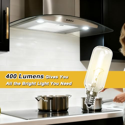 SDRZJX 2PCS T8 E12 120V 40W Light Bulbs Compatible with Whirlpool Broan Range Vent Hood PM250-A PM250-B PM390 PM390-HS PM390S PM390WW RM50000 RM503001 RM503004 Replace#: SB02300264 WP8190806 by SDRZJX - Used condition - Image 4