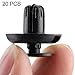 Hlyjoon 91501S04003 Retenedor de Automóvil Sujetadores de Plástico Sujetadores de Remaches Abrazaderas para Paneles de Puerta Clips para Fijación de Parachoques(20 Piezas)