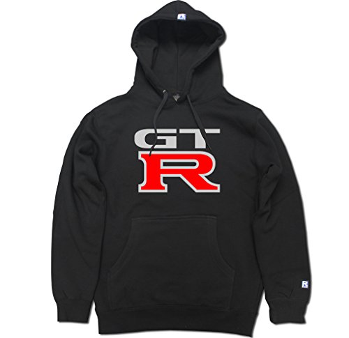 FTD Apparel R Built Men's Skyline GTR Pullover Hooded Sweater - Large Black