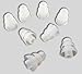 Xcessor Triple Flange Conical Replacement Silicone Earbuds 4 Pairs (Set of 8 Pieces). Compatible With Most In Ear Headphone Brands. Size: SMALL. Transparent (Transparent)