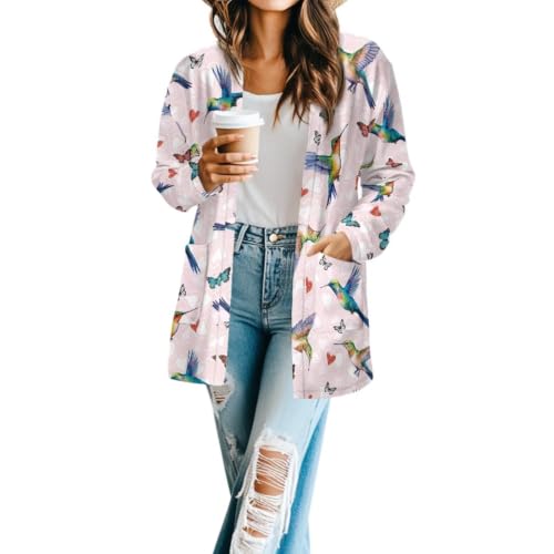 Image of Womens Open Fron Cardigan Sweaters Long Sleeve Tops Daily Coats