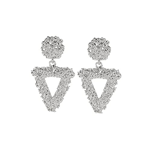 Boucles d'oreilles en argent pour femmes idée cadeau grand coeur pendant vintage doré