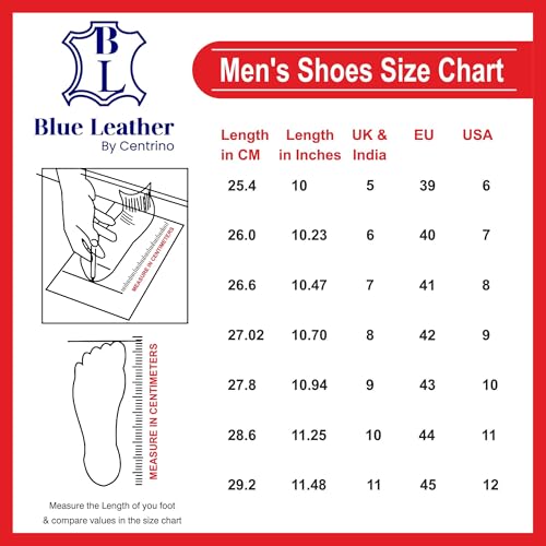 Blue Leather By Centrino Genuine Leather Men's Formal Slip on Loafers |Comfort Trendy Non Lace-Up Design |Flexible Mocassins |Leather with Anti-Skid Sole |Perfect for Walking & Business Work (3939)