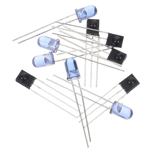 LALAFINA 5Set Ir Receiver Emitter Diodes for Light Night Khz Frequency Operate Distance Total