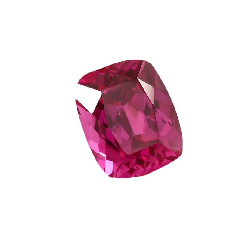 Tourmaline naturelle Rubellite 11x9mm gemme en forme de coussin pour la fabrication de bijoux