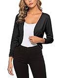 Leichte aber Hochwertige Damen Kurze Jacke, Weich und dehnbar Stoff, es ist sehr fließend und atmungsaktiv, sehr angenehm zu tragen.
