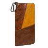 CRAFTSMAN GOLF Synthetic Leather Glove Keeper Stash Holder Stylish Light Brown and Brown Spliced Design Golf Glove Pouch Wallet