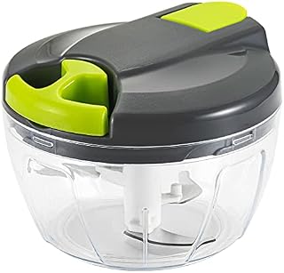 Sifenma Multi-Function Manual Food Chopper & Processors with Handle and Cover,Vegetable Chopper Shredder,Garlic Press,Suitable for Onions Garlic Peppers Carrots Fruits,Wonderful for Kitchen(Green)