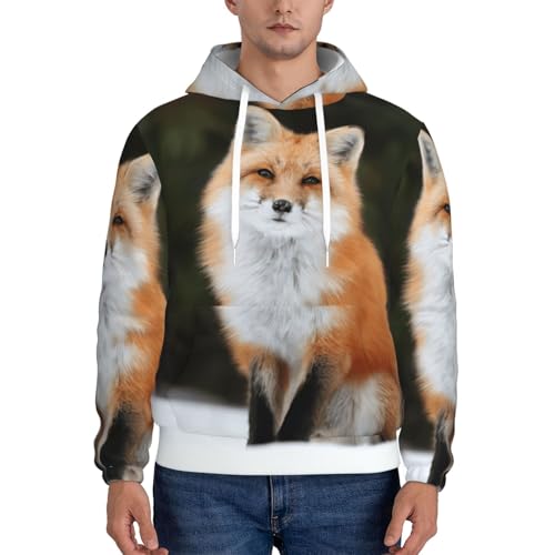 Sweat à capuche homme renard pull manches longues confortable mode décontractée - 2