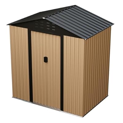 Outdoor Storage Shed,6x4 FT Large Garden Shed,Large Metal Tool Sheds with Sloping Roof and Vents,Updated Reinforced and Lockable Doors Frame Metal Storage Shed for Patio for Backyard,Patio,Garage