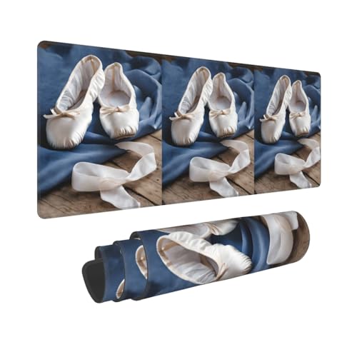 Tapis de souris de jeu étanche grand format avec base antidérapante motif ballerine