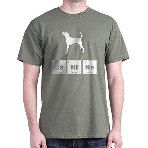 CafePress American Foxhound Dark T Shirt 100% Cotton T-Shirt Military Green